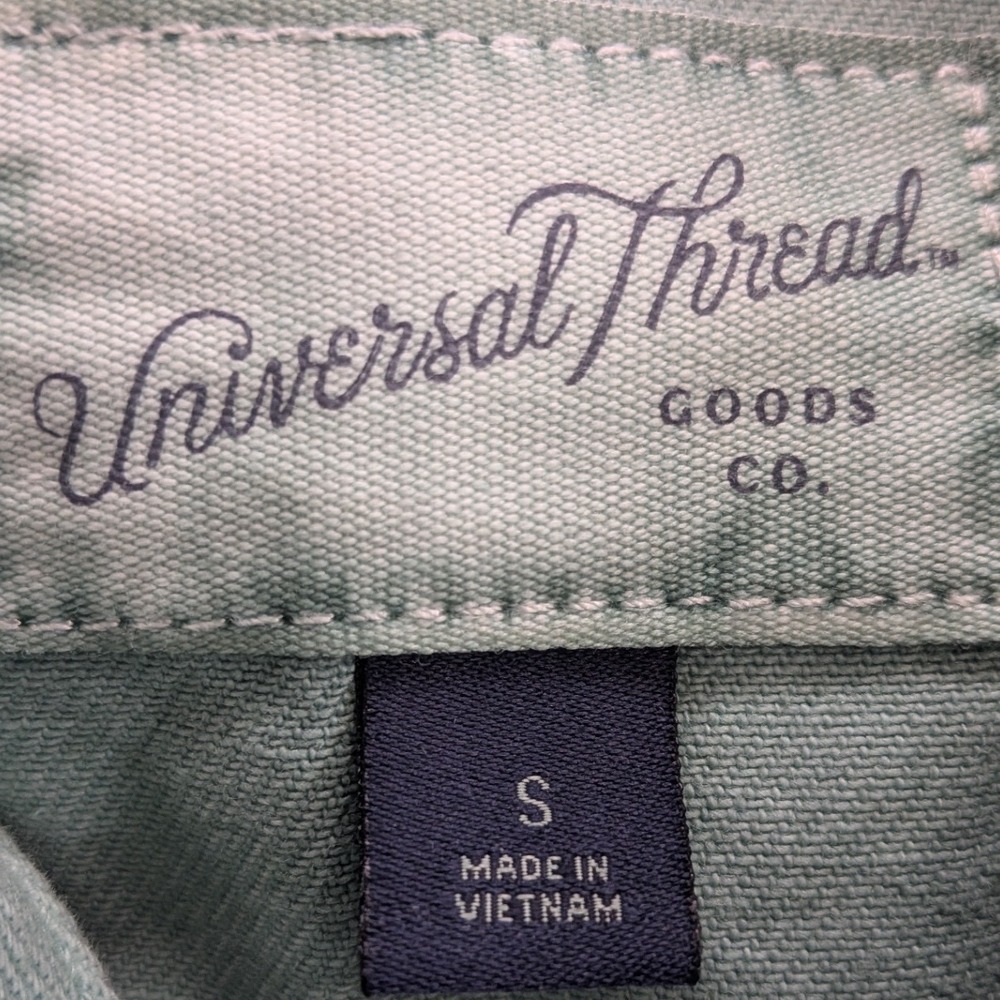 Universal Thread Sage Green/Blue Cotton Utility Chore Jacket Wmns Size S *READ* - Picture 3 of 8
